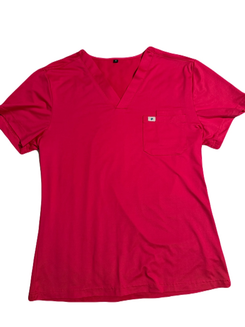 Women's Hot Pink V-Neck Scrub Top - Unbranded